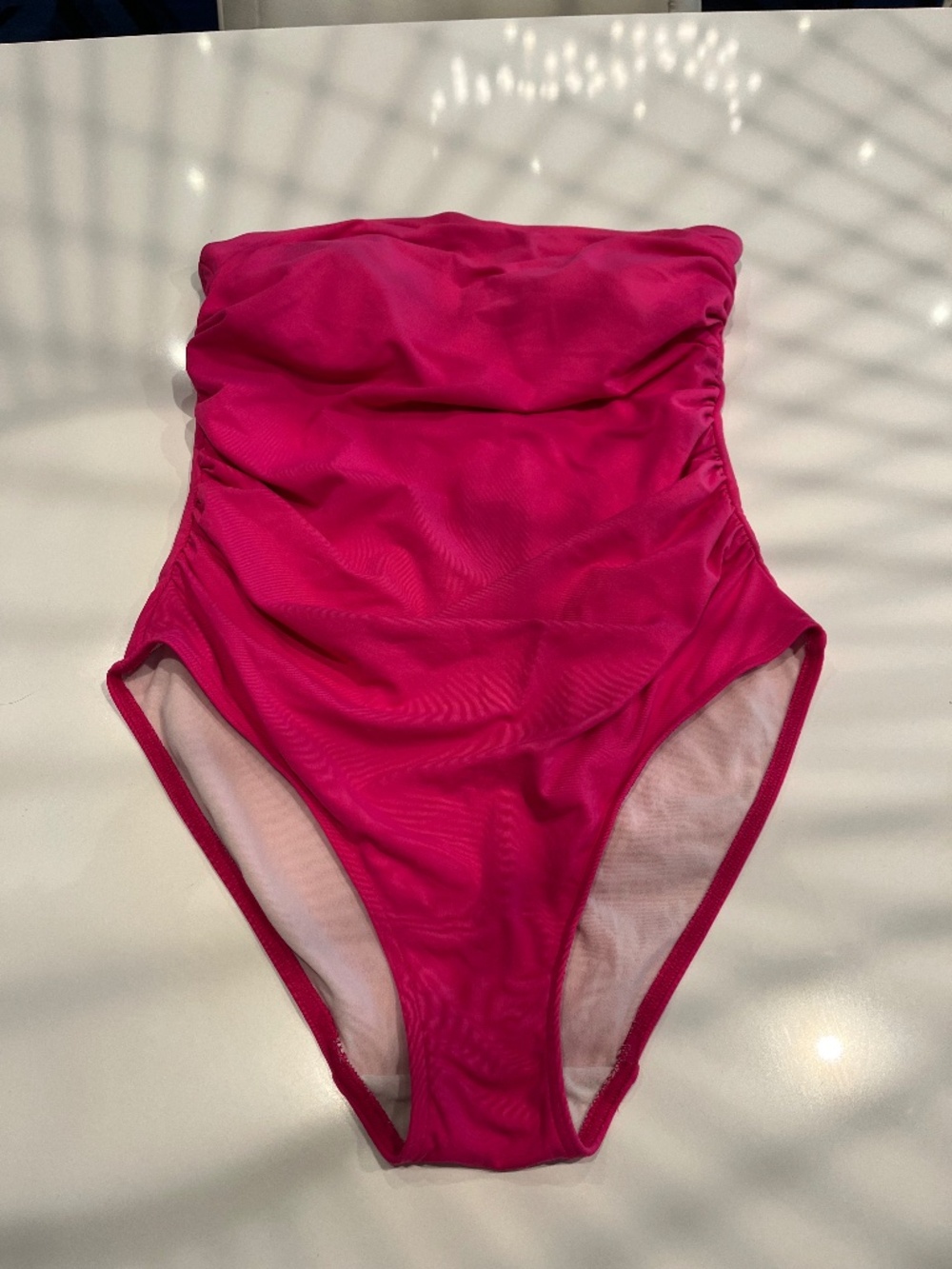 Hot Pink Strapless Swimsuit